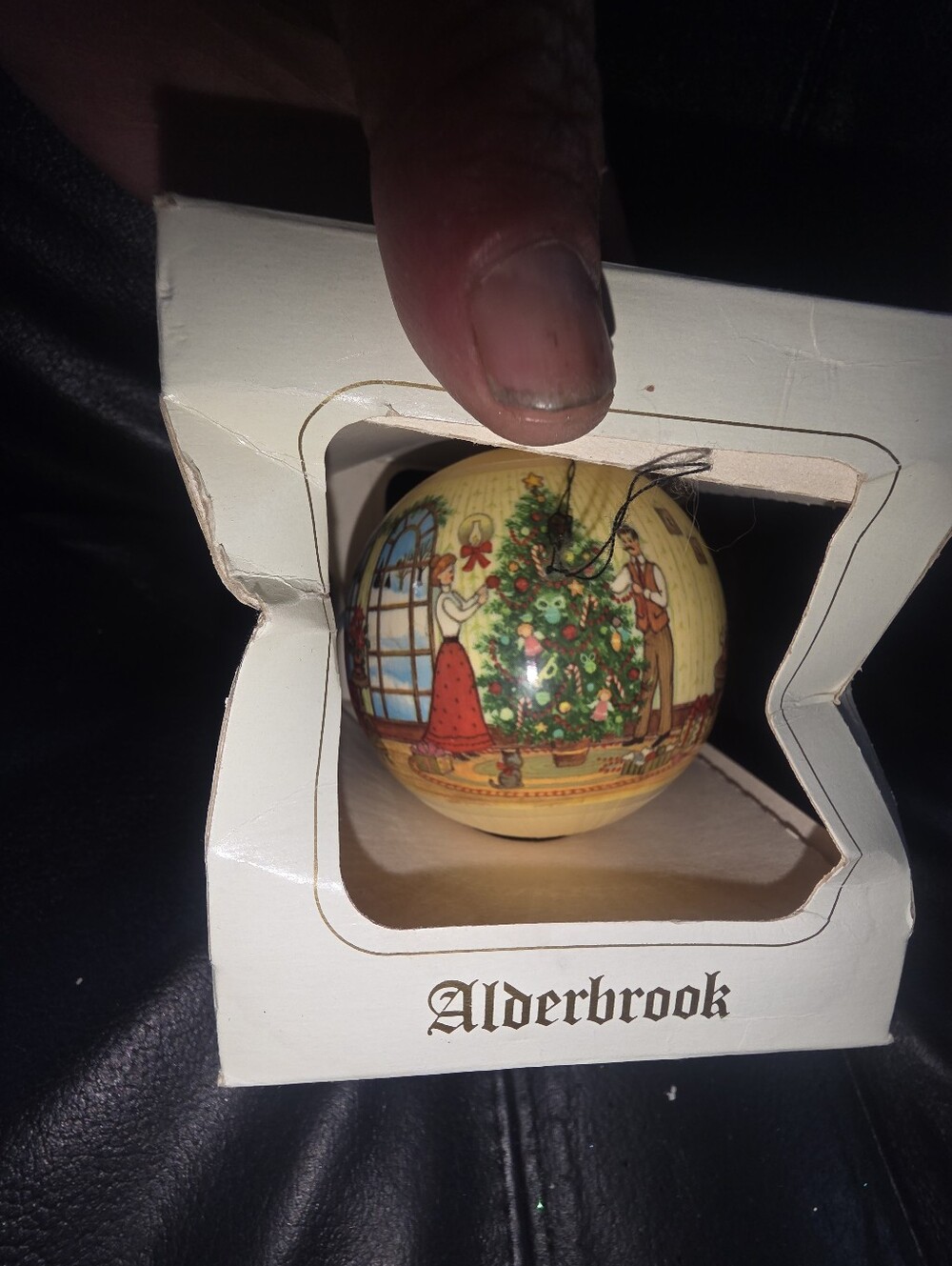 NEW Vintage Christmas Ornament Mother 1986 Alderbook w Box Decorating XMAS TREE